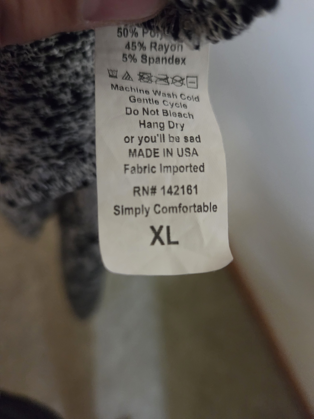 LuLaRoe Long Open Front Marled Black & White Cardigan - Picture 4 of 5